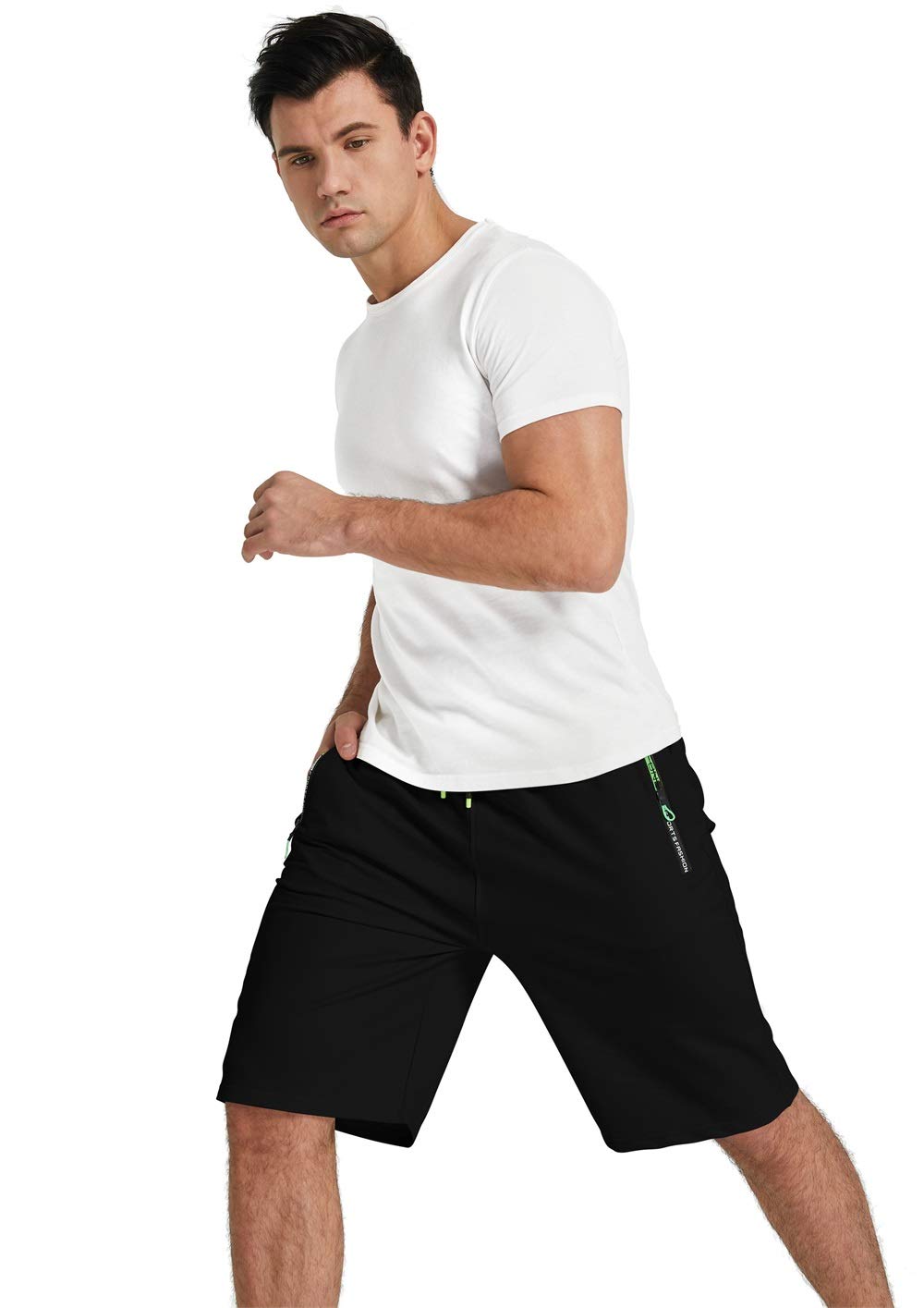 YTD Men's Casual Classic Fit Drawstring Summer Shorts - Elastic Waist with Pockets - Perfect for Beach, Swimming, and Outdoor Activities