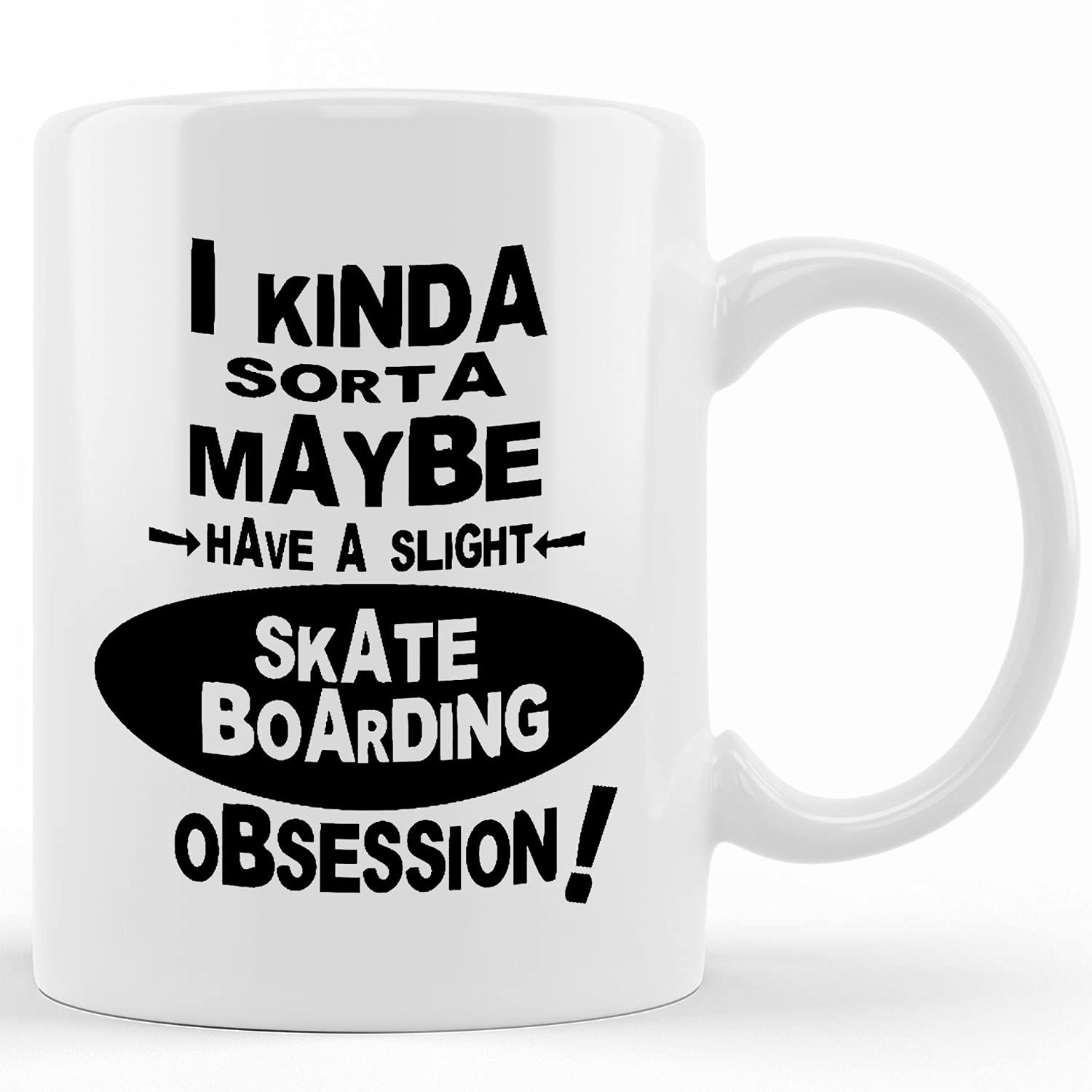 Skateboarder Coffee Mug - Funny Ceramic Novelty Mug for Skateboard Lovers (11oz & 15oz) - Perfect Gift for Skateboarding Enthusiasts - Great for Coffee, Tea, or Office Desk Decor
