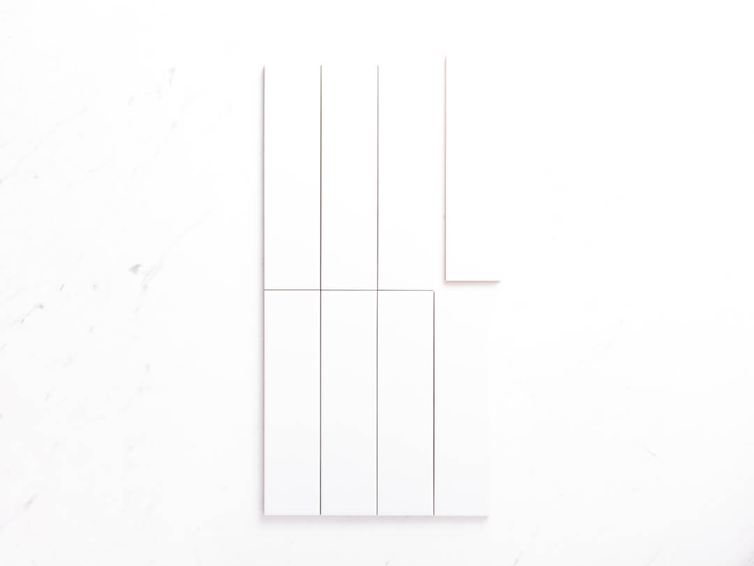 Premium 75x300mm Matte White Ceramic Flat Tile - Perfect for Kitchen Backsplash, Bathroom Walls & Flooring