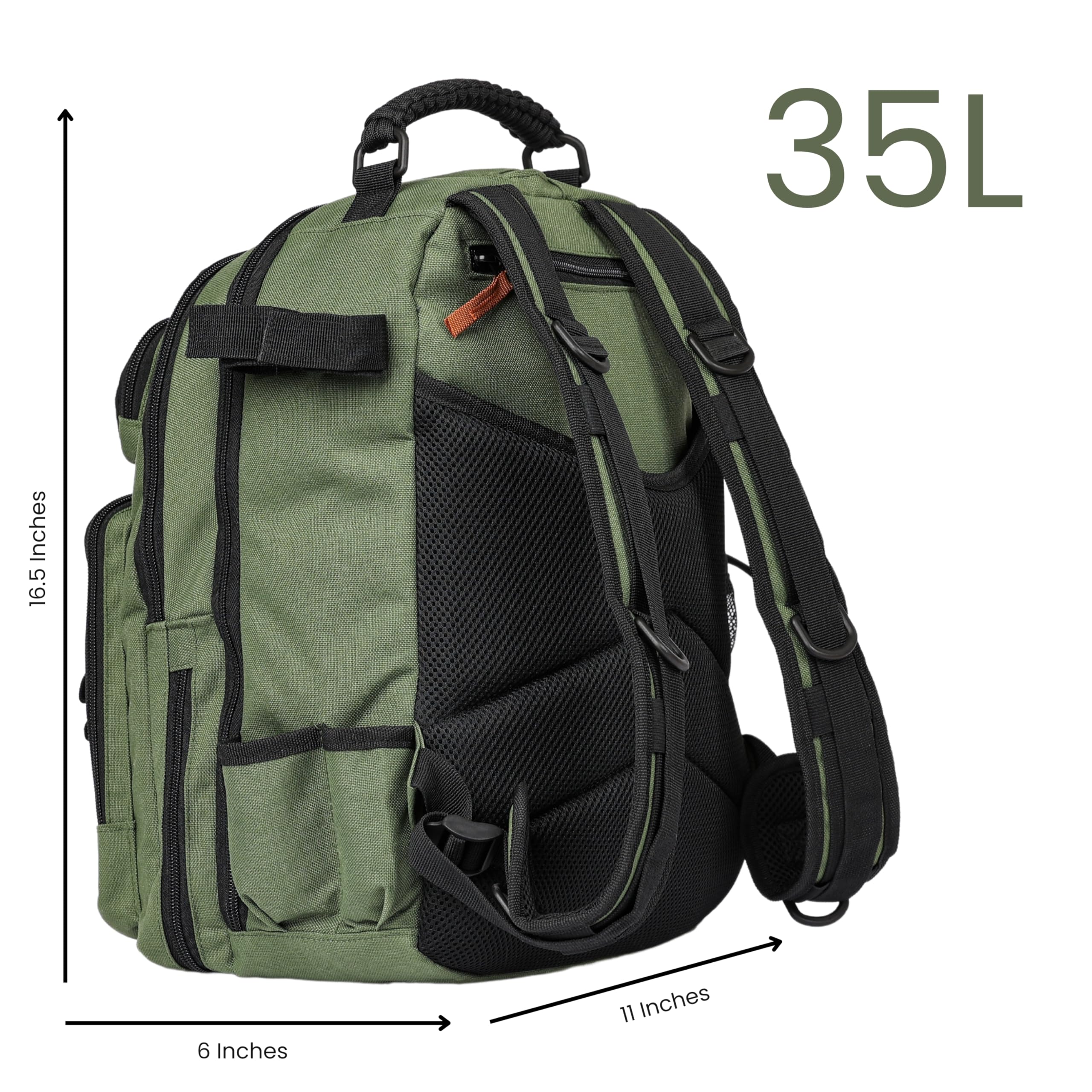 **35L Fishing Tackle Backpack with Rod Holders, 2 Tackle Boxes & Hydration Bladder - Insulated Cooler Pocket for Fresh Bait | Durable Fishing Gear & Equipment for Anglers, Kayak Fishing & Outdoor Adventures**