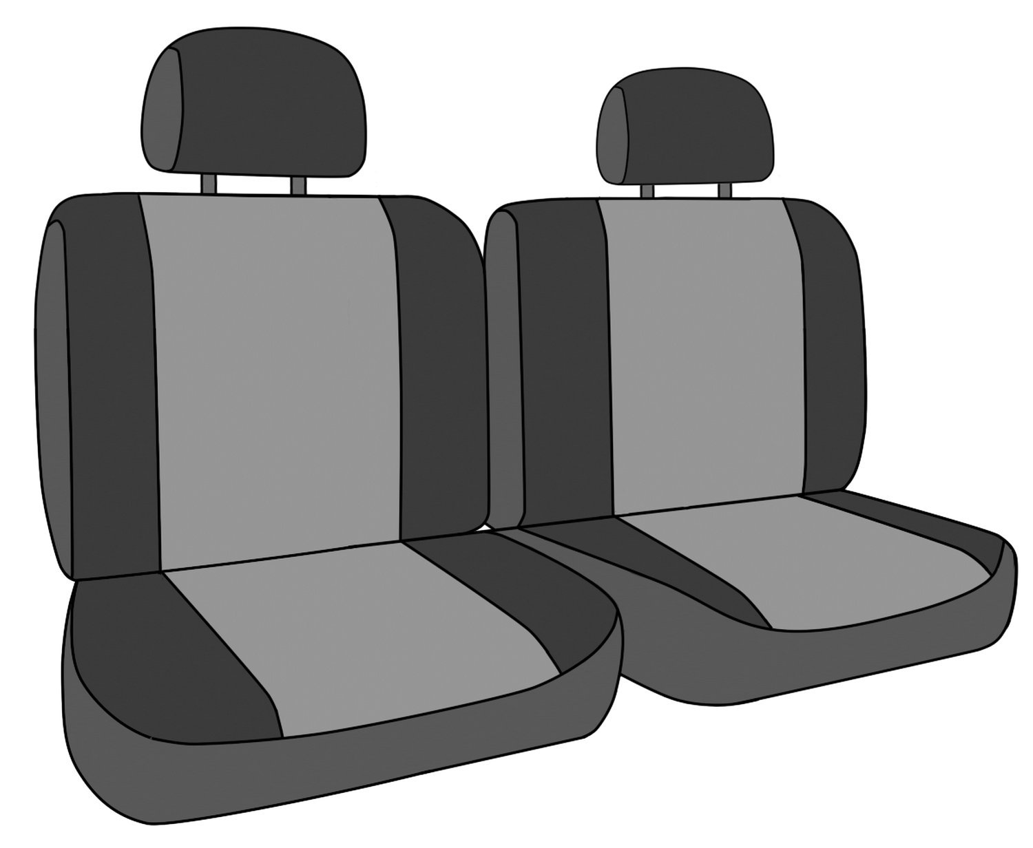 Cordura Seat Covers for 2002-2004 Chevy Tracker - Black Split Bench - Off-Road & Daily Use