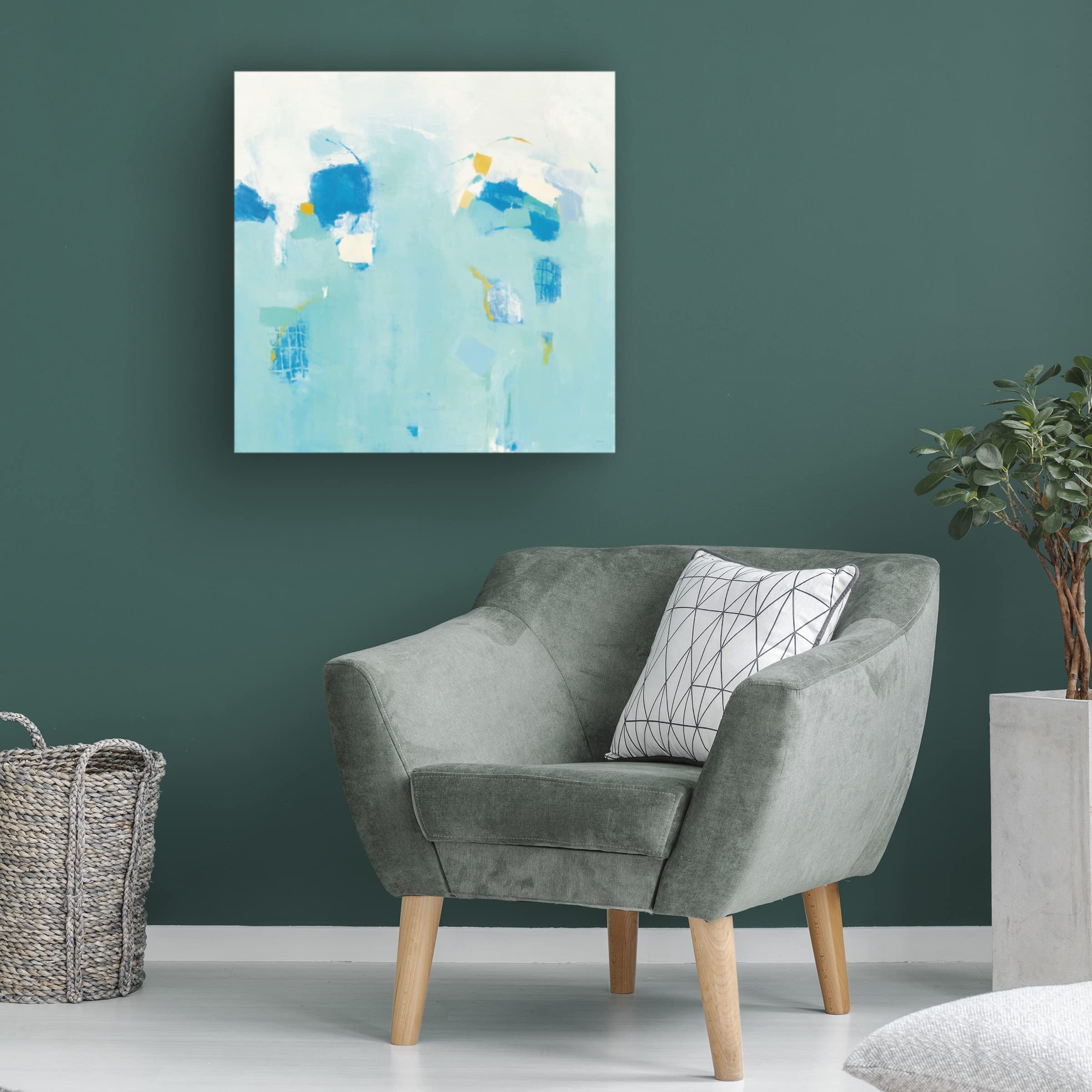 Phyllis Adams 'Moored' Canvas Wall Art Print - Modern Coastal Home Decor for Living Room, Bedroom & Office - Trademark Fine Art Collection