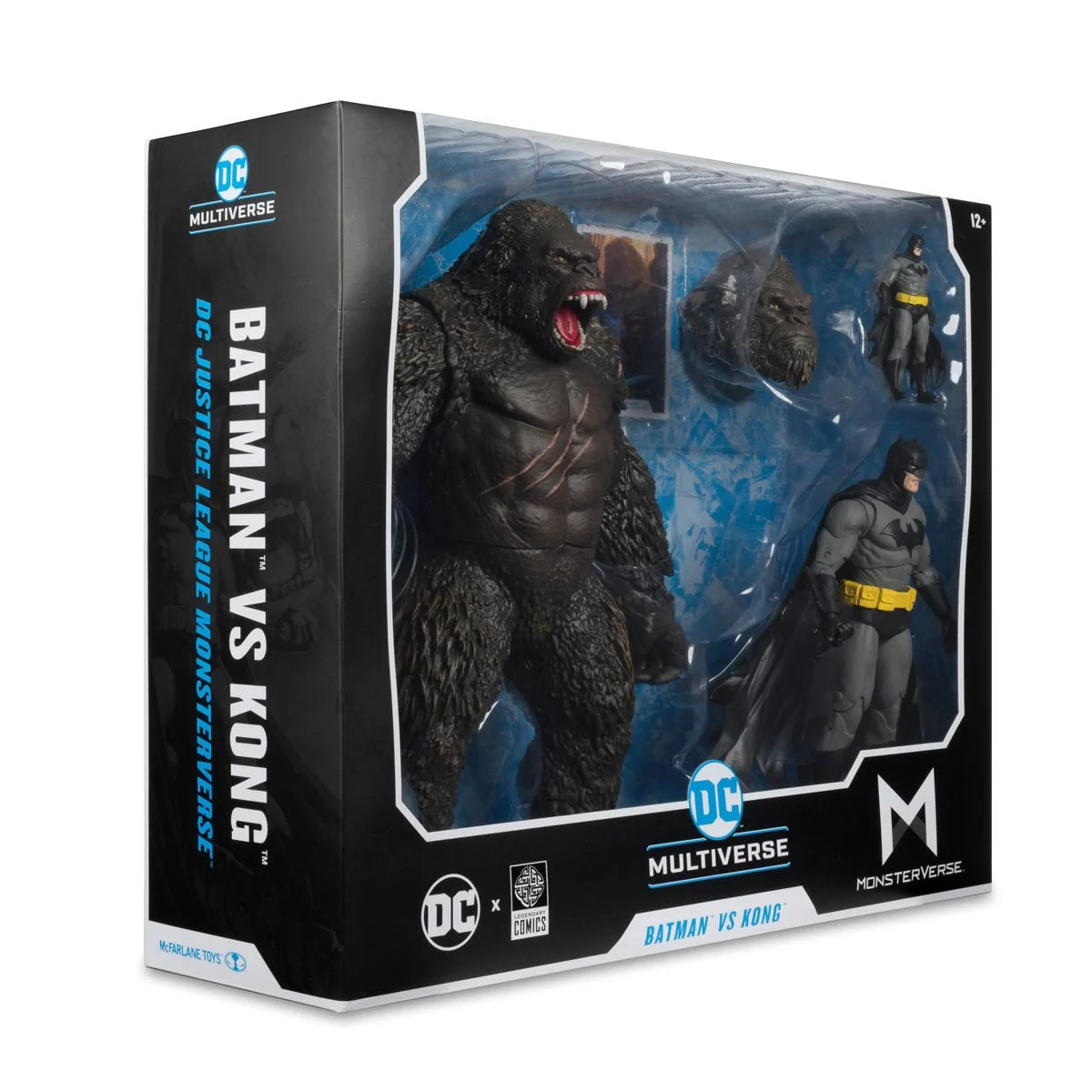 Batman vs. Kong & Justice League vs. Godzilla DC Multiverse Action Figure 2-Pack Set - Collectible Superhero & Monster Figures for Display, Gifts & Battle Scenes