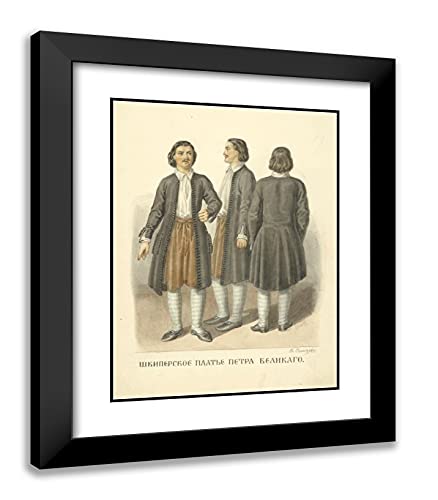 Black Modern Wood Frame with Double Matting