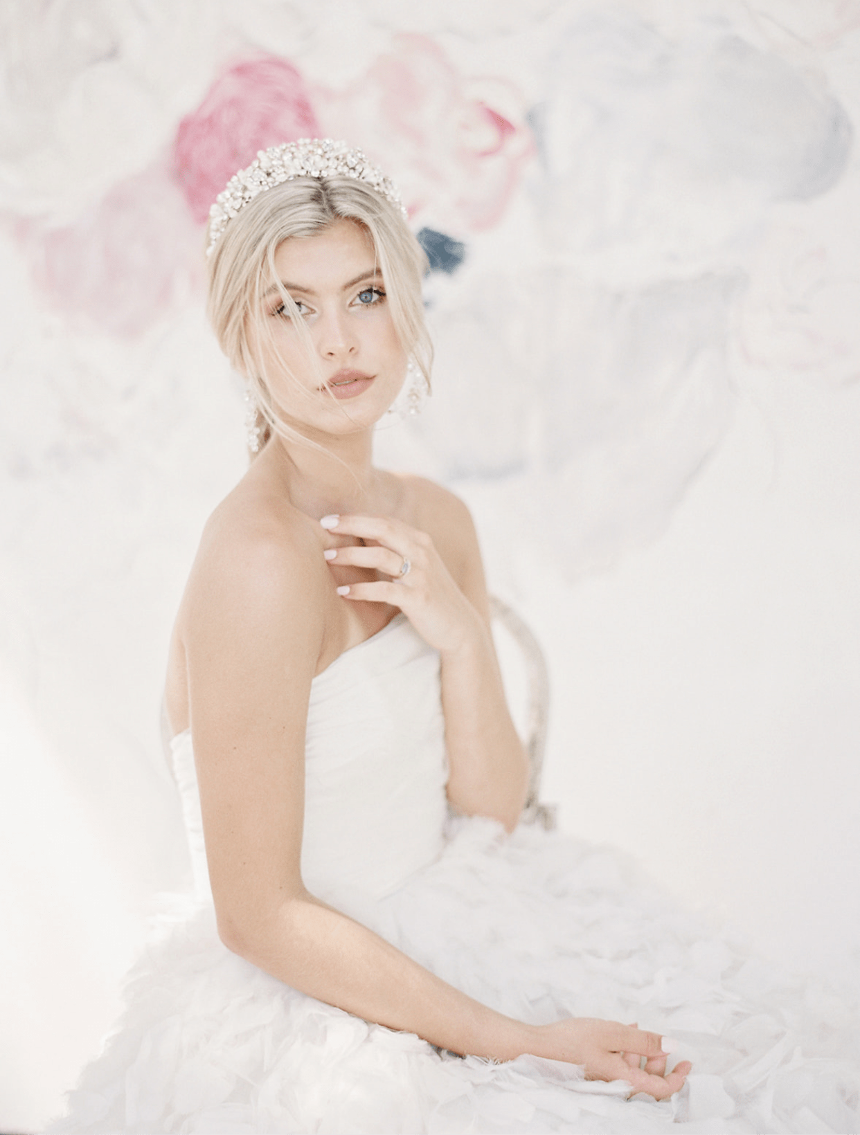 Elegant RANIER Crystal & Freshwater Pearl Bridal Tiara Headpiece - Perfect for Weddings, Prom, Pageants and Special Occasions