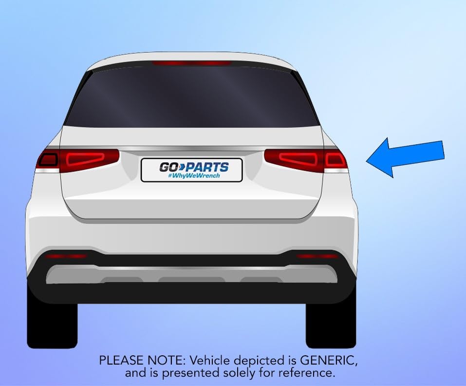 Go-Parts Replacement Rear Bumper Reflector Light for Ford Escape 2020-2022 - Right Passenger Side (Part # LJ6Z 13A565 A) - Perfect for Night Driving Safety & Vehicle Customization