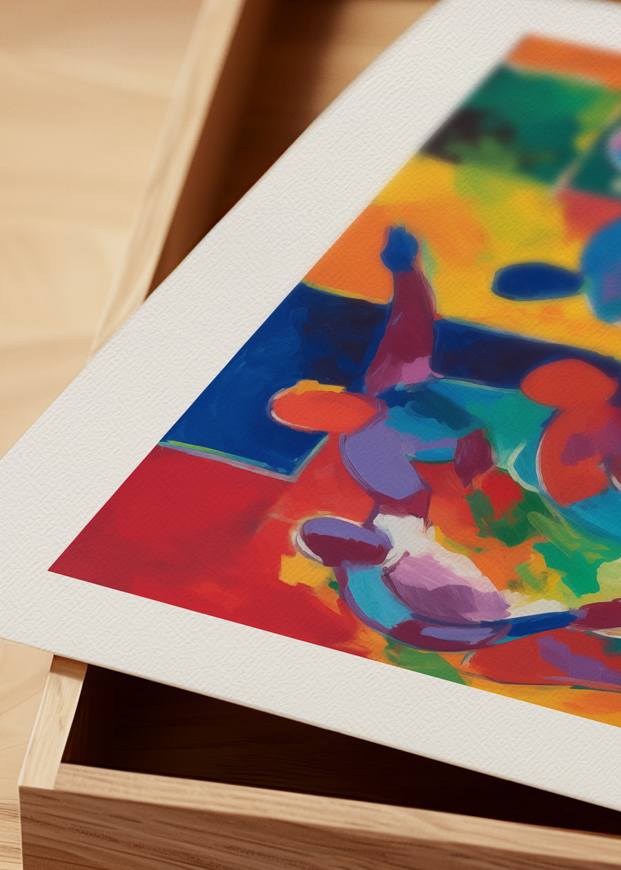 Abstract Painting Print Football - Unique Sports Decor for Home, Office & Game Room - Perfect Gift for Soccer Fans & Art Lovers