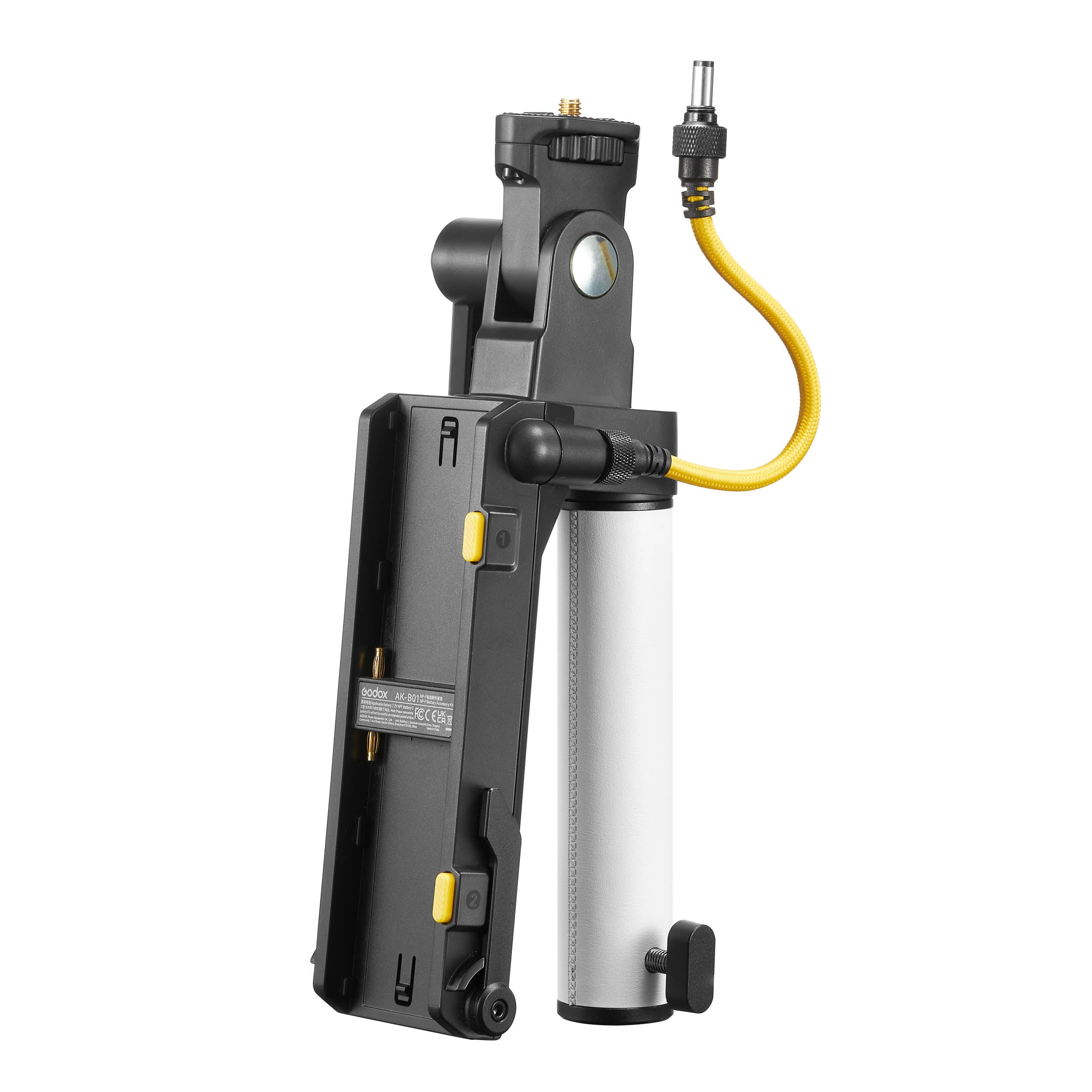 AK B01 Battery Grip Handle Kit for Godox ML60II & ML100 Series - Durable Power Solution for Continuous LED Lighting in Photography & Videography