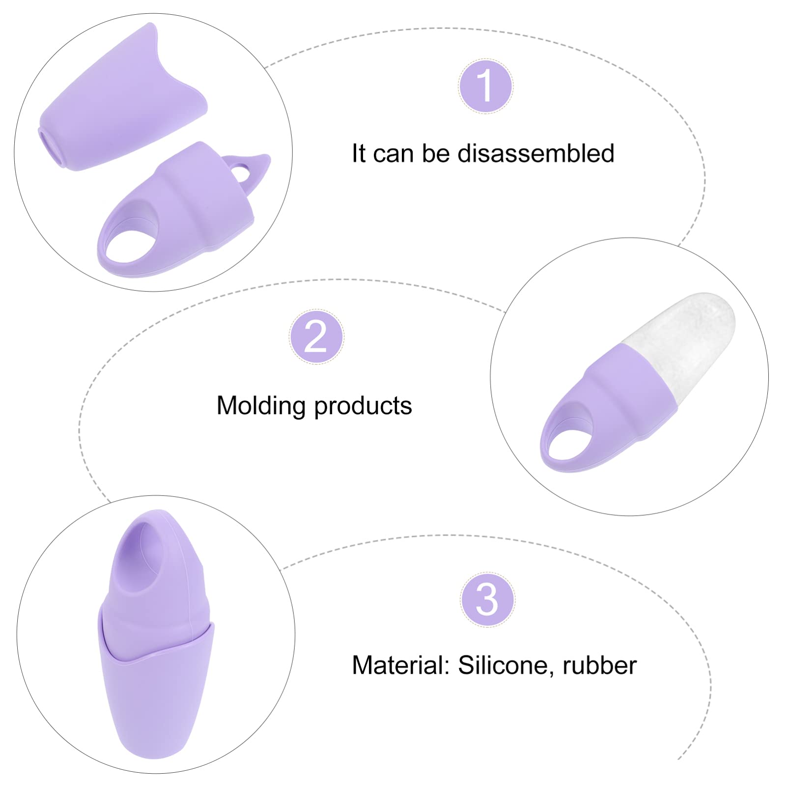 Beaupretty Ice Roller Cover for Face - Reusable Waterproof Facial Massage Tool for Skin Hydration & Glow (Purple) | Perfect for Morning Routine, Puffiness Relief & Post-Workout Skin Care