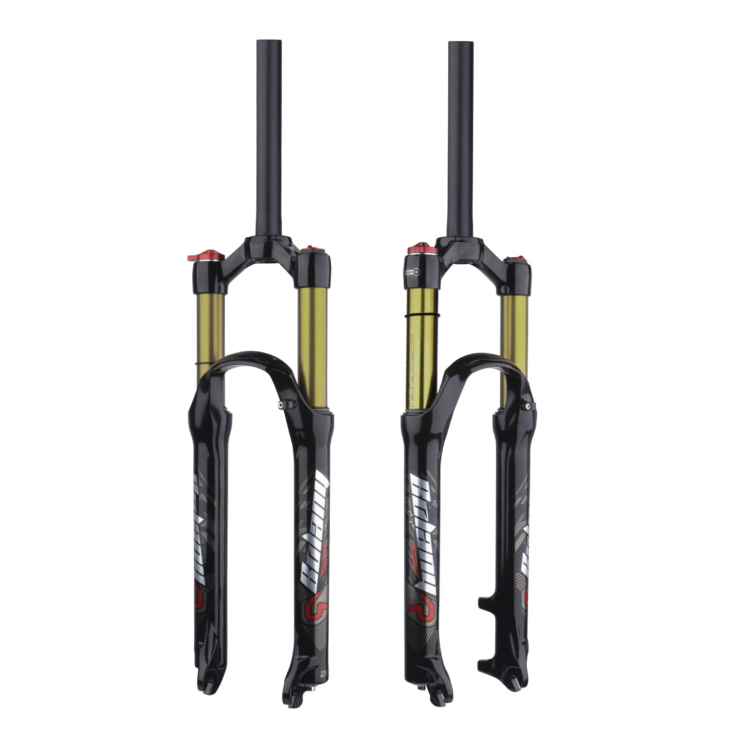BOLANY 26/27.5/29 Inch MTB Air Suspension Fork - 120mm Travel, Rebound Adjust, 1/8 Straight/Tapered Tube, Manual/Remote Lockout, QR 9mm Front Fork for Mountain Biking & Trail Riding