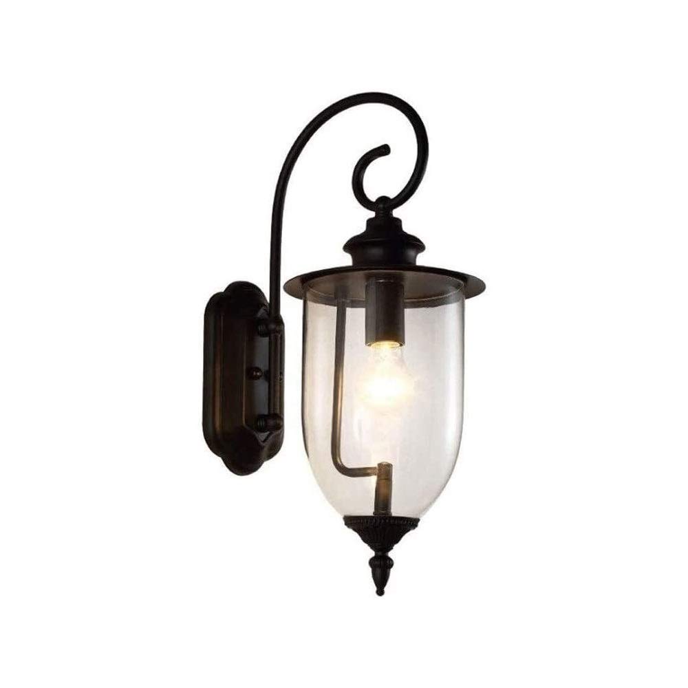 Industrial Retro Metal Wall Mounted Light - Waterproof Outdoor E27 Wall Lamp with Wrought Iron Cage Lampshade (Black) - Perfect for Bedroom, Kitchen, Garden, Bathroom & Patio Lighting Decor