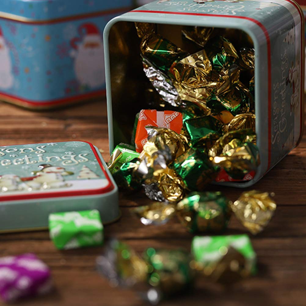 Christmas Themed Empty Candy Tins - Holiday Cookie & Gift Storage Containers for Xmas Party Decorations | Perfect for Holiday Treats, Cookie Exchanges & Festive Gift Giving