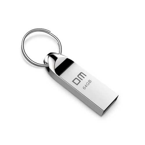 64GB Waterproof Aluminum USB 2.0 Flash Drive with Key Ring - High Speed Memory Stick for Data Storage, File Transfer, Backup (Perfect for Office, School, Travel & Outdoor Use)