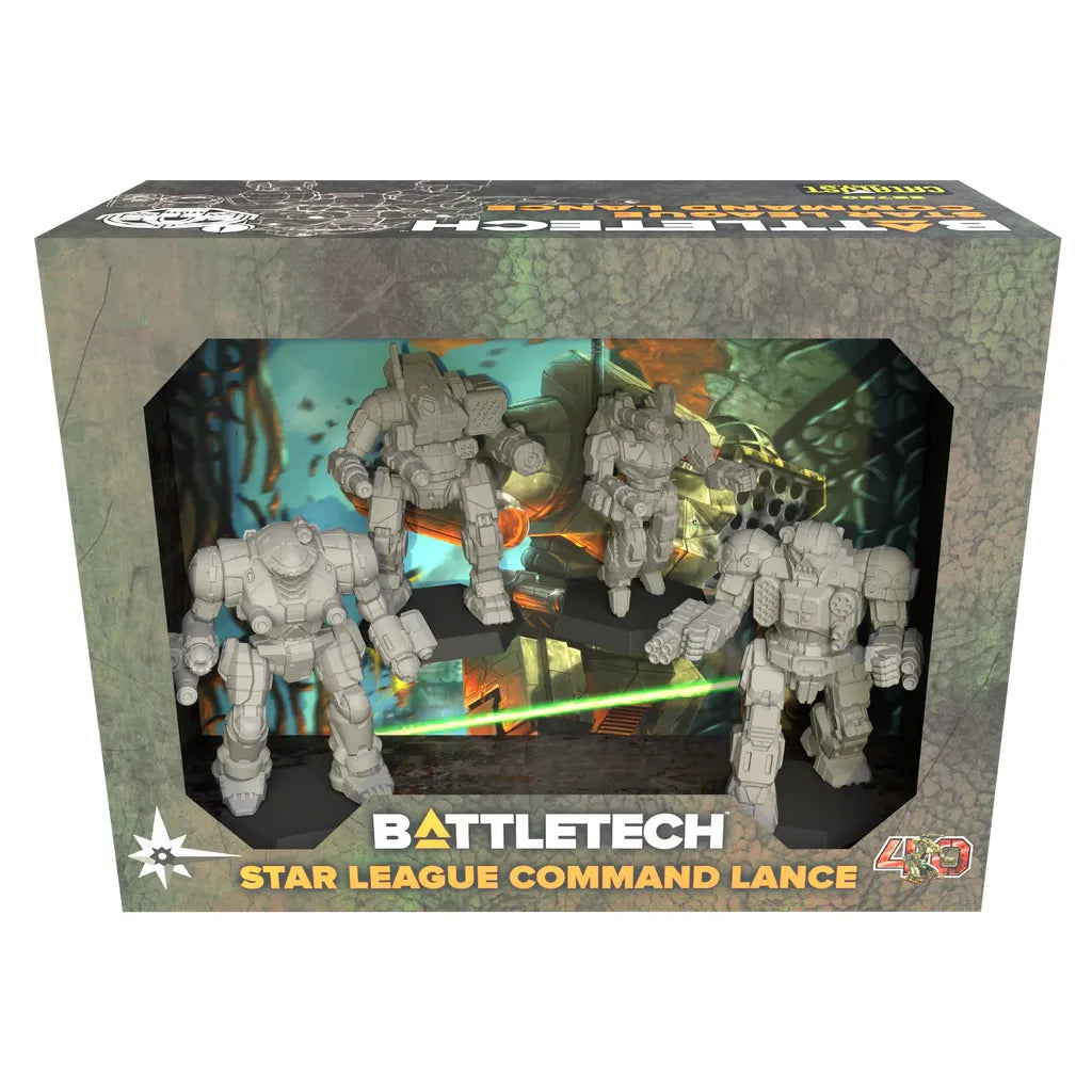 BattleTech: Star League Command Lance - Premium Collectible Miniatures for Tabletop Wargaming | Perfect for Sci-Fi Strategy Battles & Board Game Enthusiasts