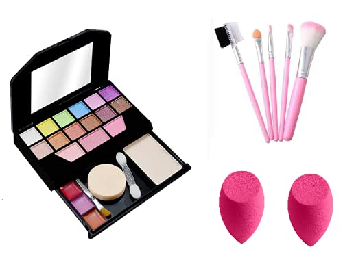 PRO TYA Fashion Makeup Kit for Girls - 5 Piece TYAGEN-II Makeup Brush Set with 2 Puff Sponges (5024) | Perfect for Teen Makeup Practice, Birthday Gifts & Cosplay