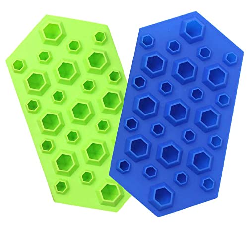 2-Pack 3D Diamond Silicone Mold for Chocolate Bars, Waffles, Hot Cocoa Bombs - Rose Flower Design - Perfect for Holiday Baking, DIY Desserts & Party Treats