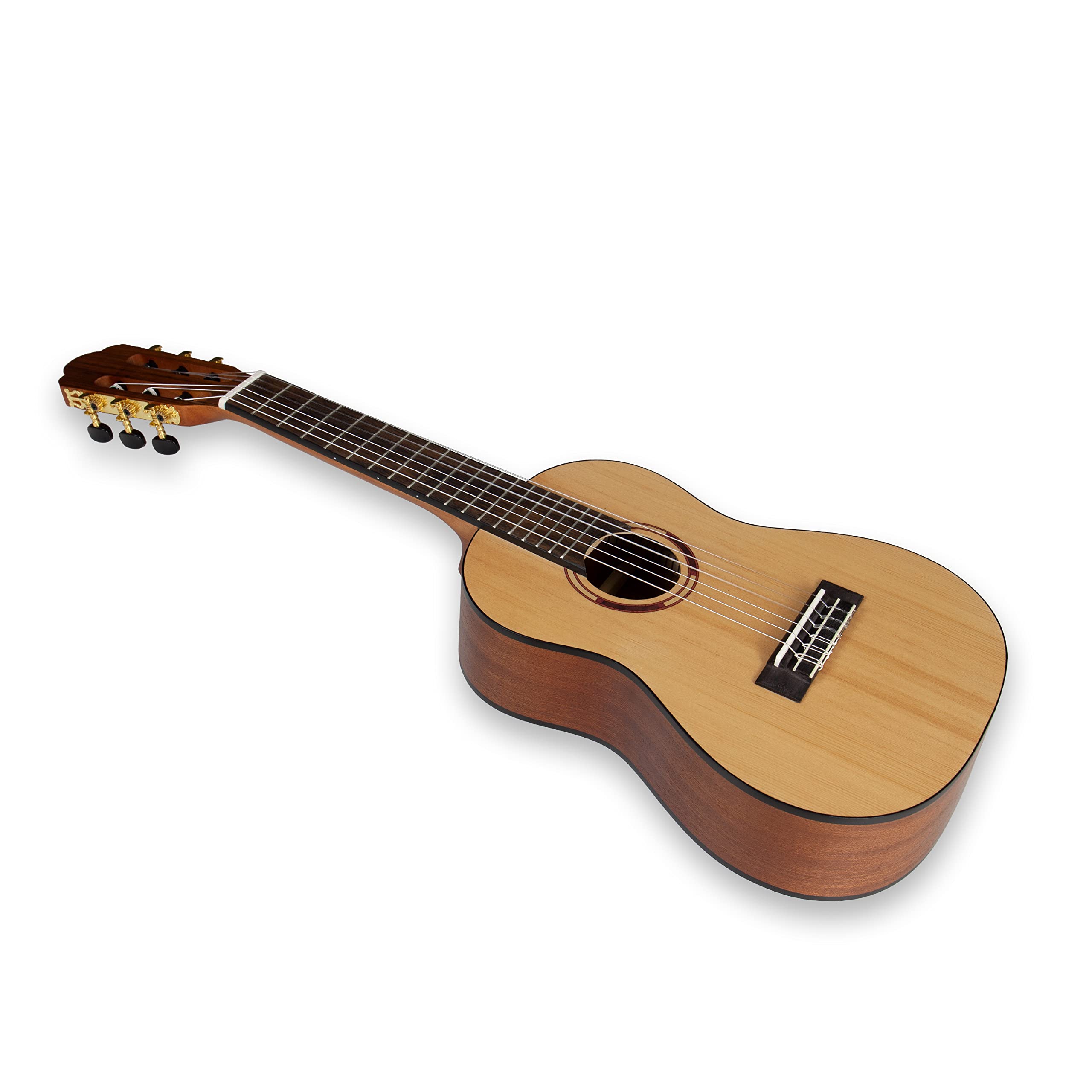TARIO 1/4 Size 30-inch Acoustic Classical Travel Guitar - Spruce Top, Mahogany Body & Okoume Neck with Carrying Case - Perfect for Beginners, Kids & Portable Music Practice