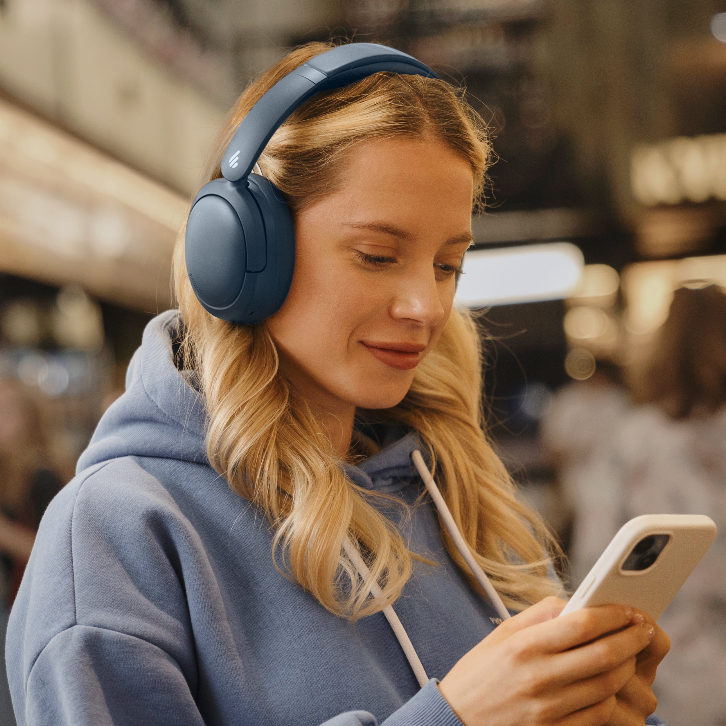 V80 Hybrid Active Noise Cancelling Headphones - Wireless Bluetooth Over-Ear Headset with 40H Playtime, Hi-Fi Sound for Travel, Work & Home Office Use