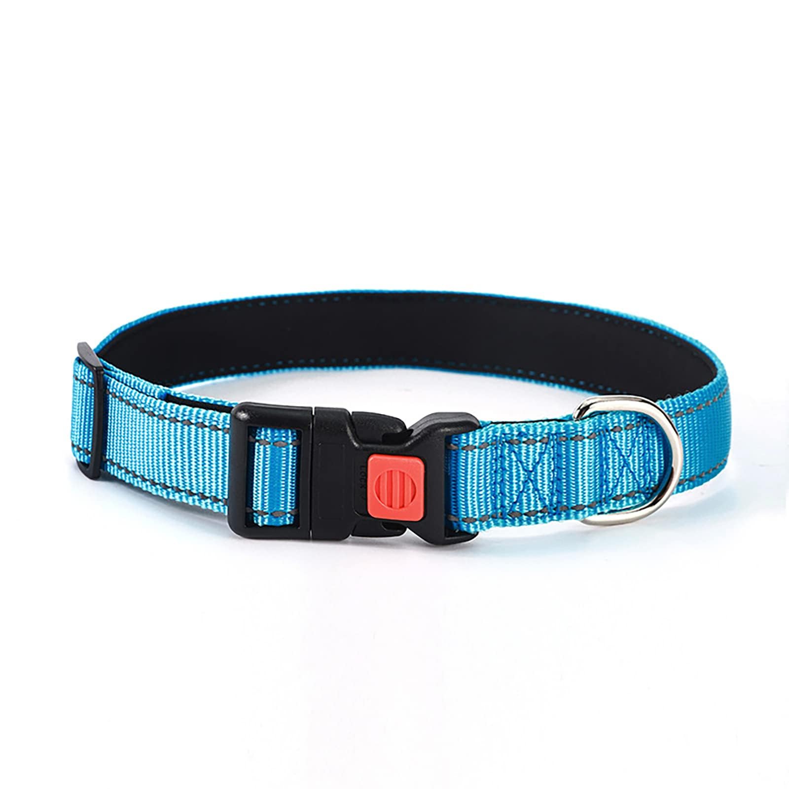 Reflective Adjustable Dog Collar with Quick Release Buckle - Ultra Soft Breathable Neoprene Pet Collar for Puppy, Small, Medium & Large Dogs - Perfect for Night Walks, Jogging & Outdoor Adventures