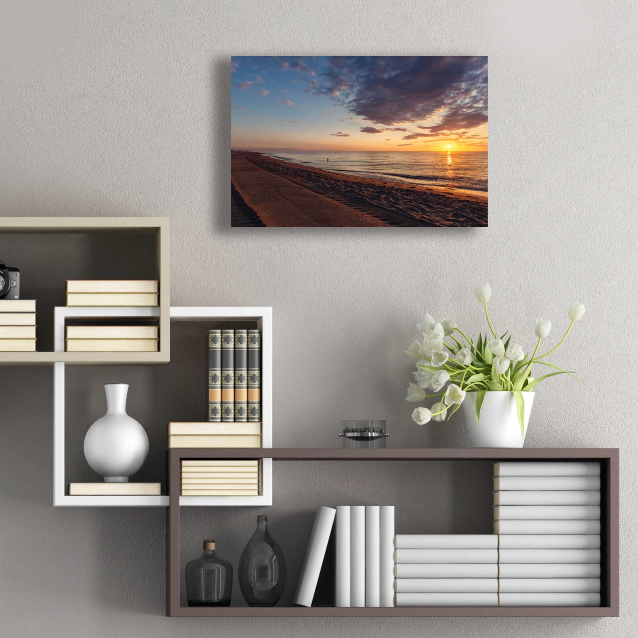 Epic Art 'Saint Cyprien 93' by Sebastien Lory - Premium Acrylic Glass Wall Art Decor 24x16 Inches - Modern Home & Office Wall Decor for Living Room, Bedroom, Dining Area