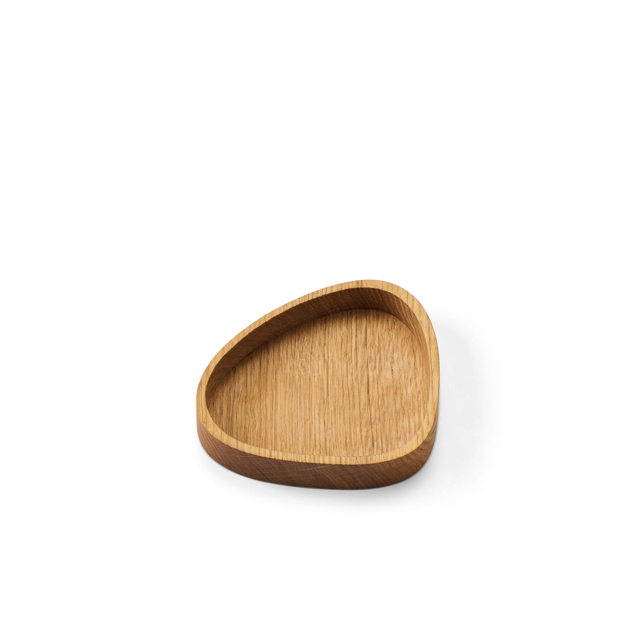 Premium Oak Wood Coaster Holder - LIND DNA Wood Box Curve for Drink Coasters 12.5x14cm, Natural Wood Home Bar Accessory for Dining Table, Coffee Table & Party Decor
