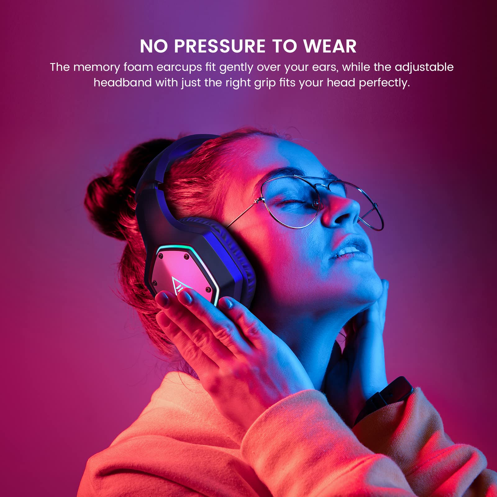 EKSA Wireless Gaming Headset for PS4, PS5, PC - 7.1 Surround Sound with Noise Cancelling Mic, RGB Lighting & 36H Battery Life - 2.4G USB & 3.5mm Jack Compatible with Computer, Laptop - Perfect for Competitive Gaming, Streaming & Online Meetings