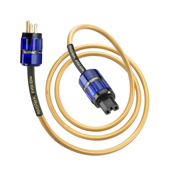 Isotek Evo 3 Elite High-Performance Power Cable 2.0M - Premium Audio/Video Equipment Power Cord for Home Theater & Hi-Fi Systems