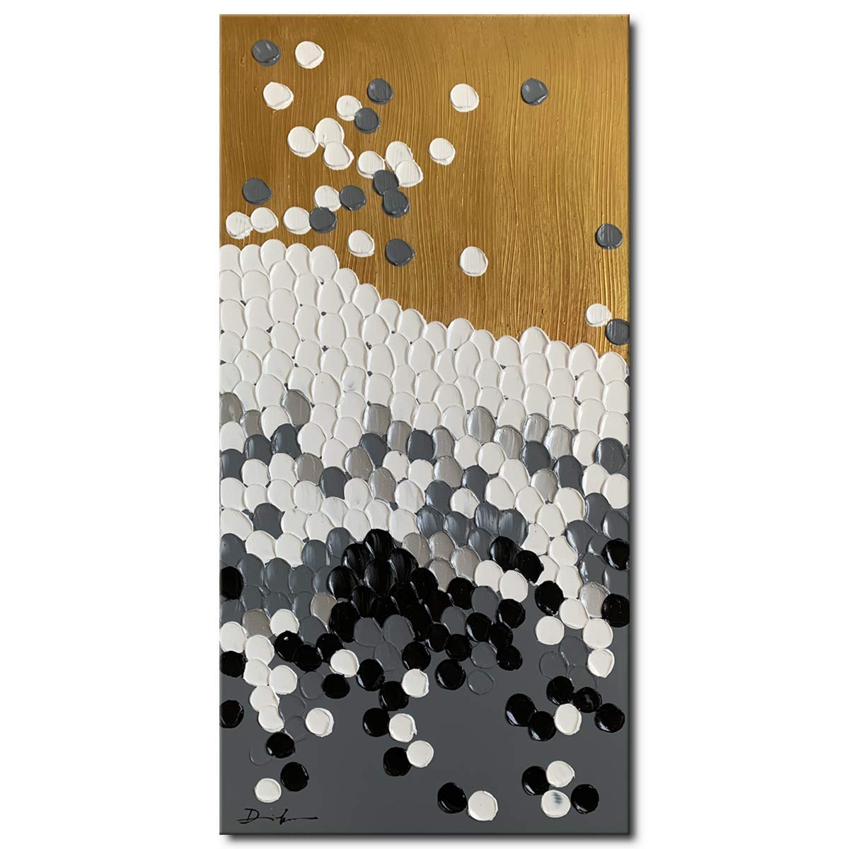 Hand Painted Textured Canvas Abstract Wall Art - Modern Contemporary Framed Painting for Living Room Decor | Perfect for Home, Office & Gift Giving