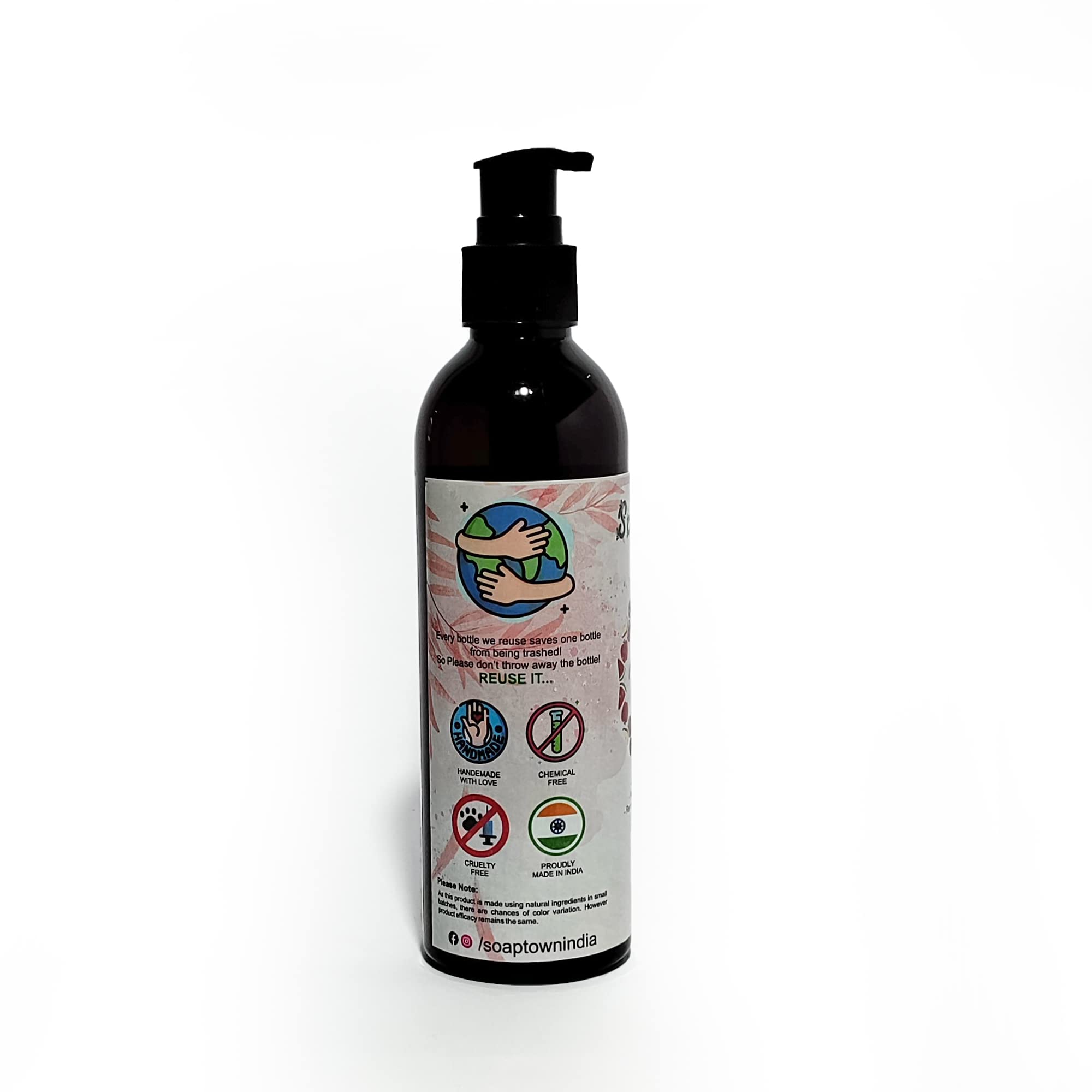 SoapTown Handmade Mixed Fruit Body Wash - SLS & Paraben Free, Refreshing Shower Gel for Men & Women - Moisturizing for Softer & Smoother Skin - 8.5 fl oz - Perfect for Daily Shower & Spa Relaxation