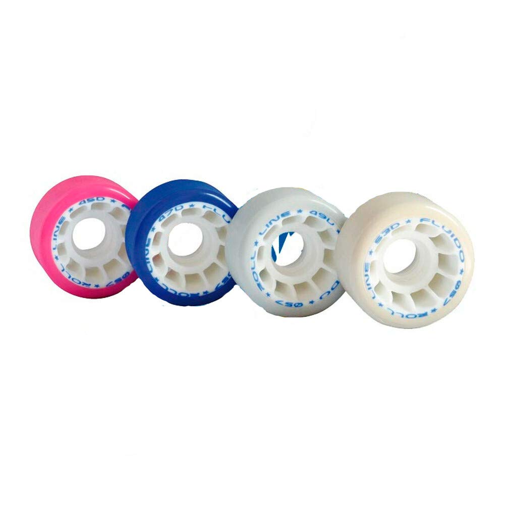Roll-Line Fluido Freestyle Wheels - Set of 8 (57mm) - Premium Roller Skating Wheels for Indoor/Outdoor Rinks, Artistic Skating & Dance Performance