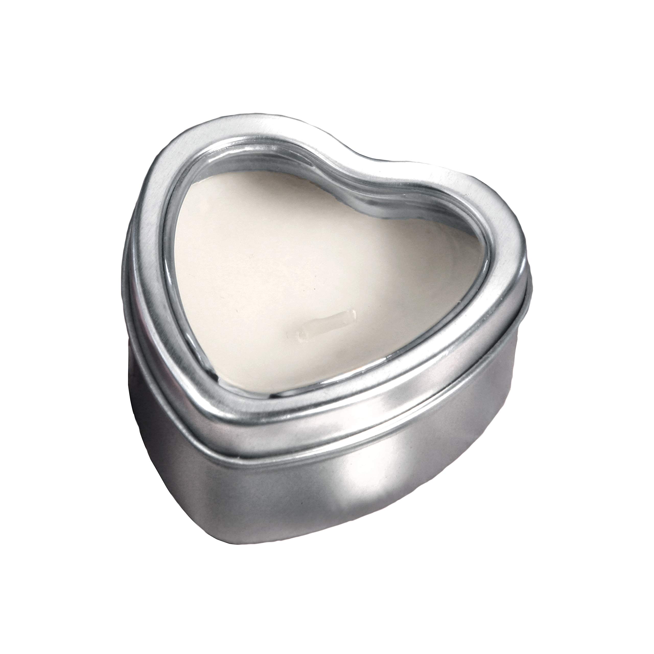 FashionCraft Light for Love Collection - 100 Heart-Shaped Candle Favors in Decorative Tins | Perfect for Weddings, Anniversaries & Romantic Events