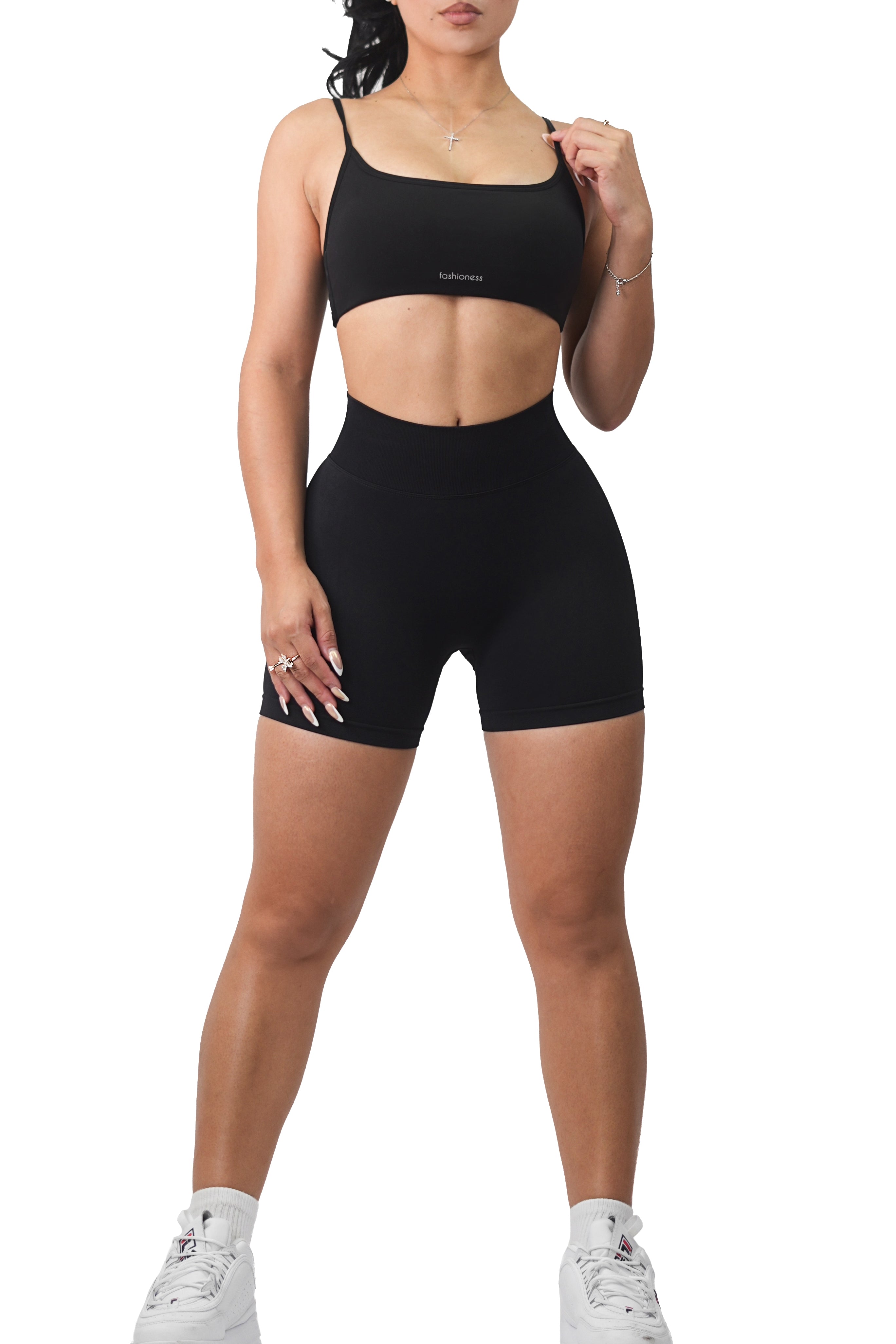 Seamless Booty Shorts for Women - High Waist Yoga Shorts (Black) - Perfect for Workout, Running, Gym & Lounge