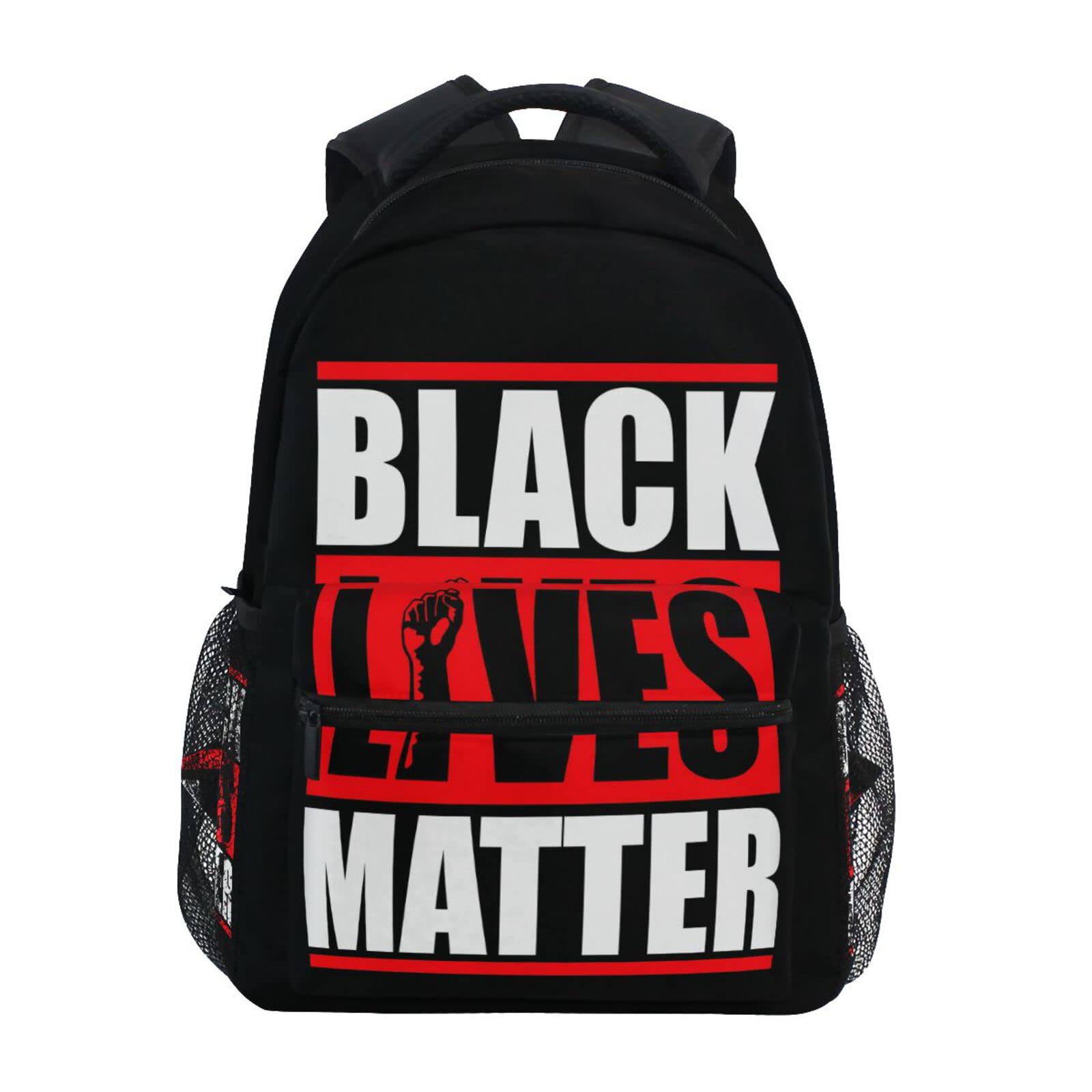 Black Lives Matter Backpack - Durable School Bookbag for College, Travel & Laptop | Water-Resistant Daypack for Hiking, Camping & Everyday Use | Protest-Themed Casual Backpack for Students & Activists