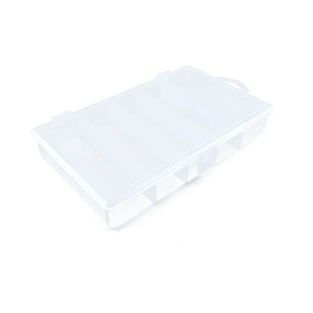 Clear Plastic Beads Organizer Box - Tackle Storage, Scrapbooking, Stamping & Fishing Lures Case - Small Parts Container for DIY Crafts, Jewelry Making & Fly Tying - Portable BX023 Tool Box for Hobbyists & Anglers