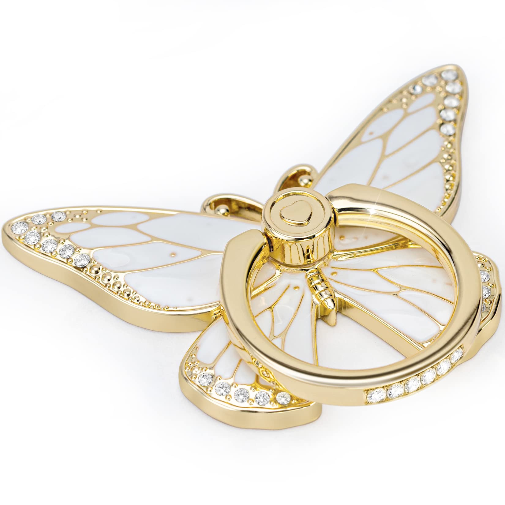 360° Rotating Butterfly Phone Ring Holder - Metal Grip Stand for iPhone & Android - Perfect for Selfies & Videos