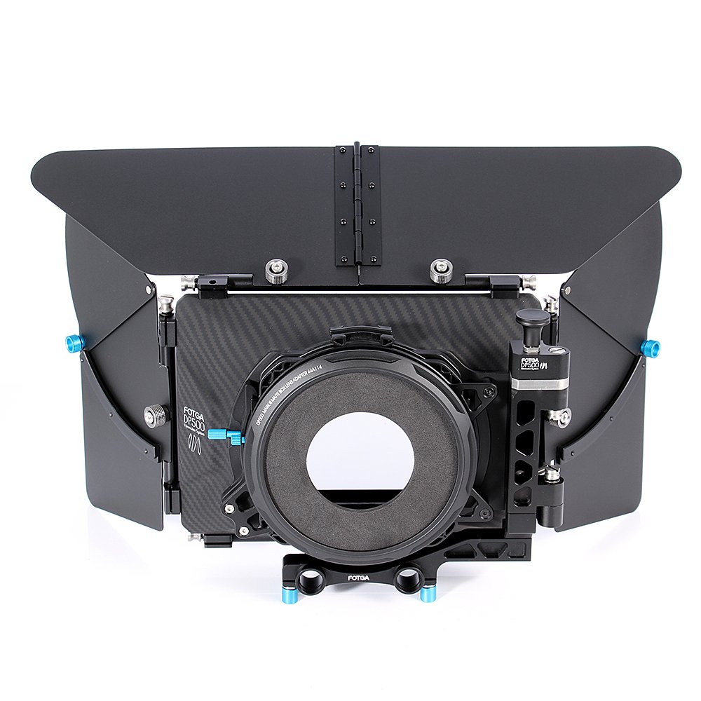 Fotga DP500III Pro 15mm Rail 4x4 DSLR Swing-Away Matte Box with Donuts - Compatible with Sony A7R/A7S II/III, A9, GH6, S5II, Canon 5D/6D/7D, R8/R10/R5C, FS7, C300/C500, BMPCC 4K/6K, Ursa Mini, RED - Perfect for DSLR Video & Cinema Camera Filmmaking