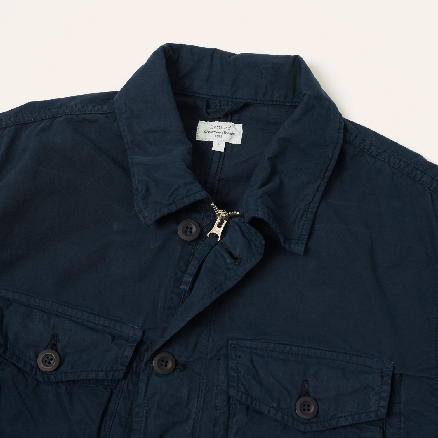 Hartford Jonah Cotton Worker Jacket - Durable Blue Denim Workwear for Men | Perfect for Construction, Farming & Outdoor Activities