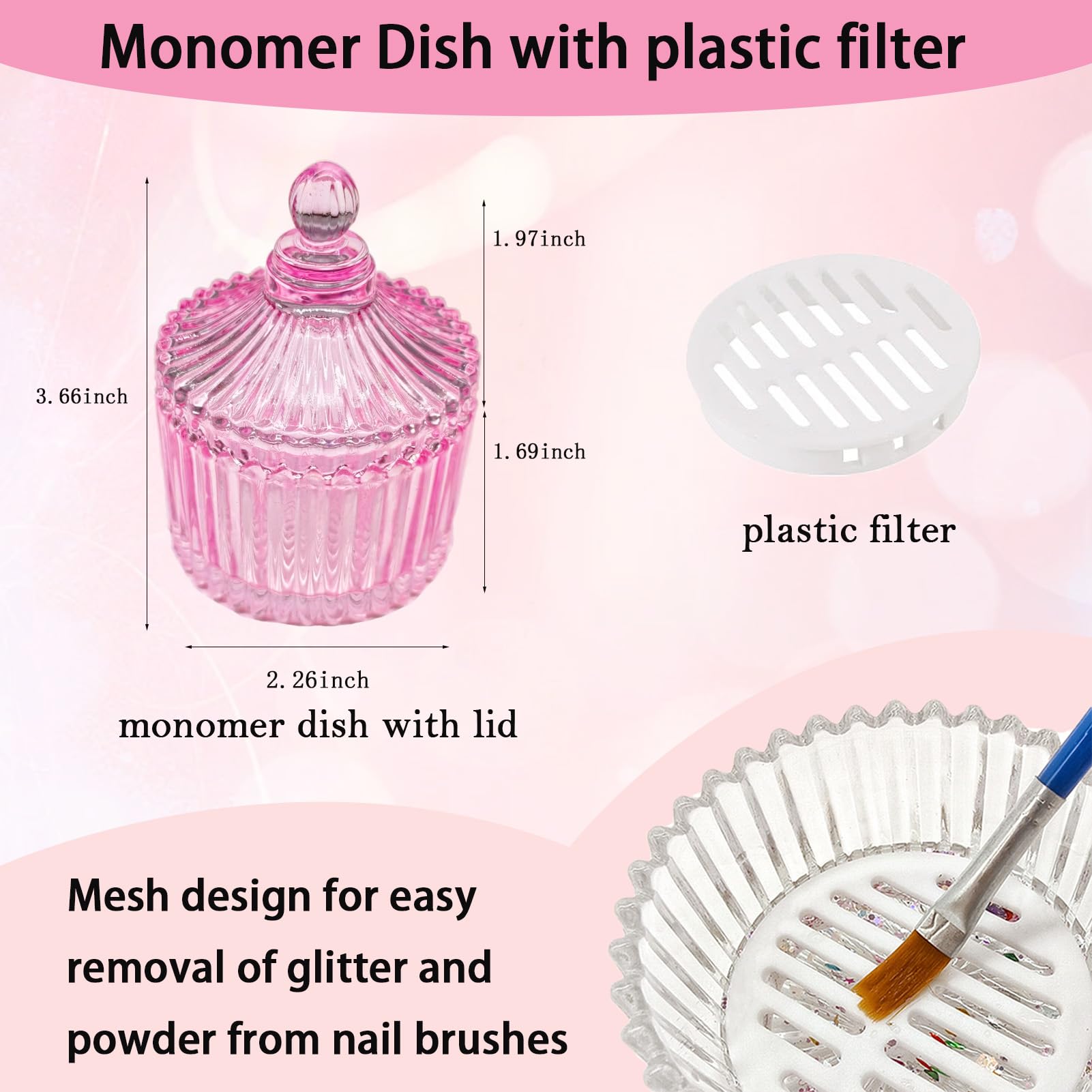 **Large Nail Monomer Liquid Cup - Dappen Dish for Acrylic Nails, Gel Polish & Glitter - Professional Nail Salon Tools for Nail Art & Manicure Business - Perfect for Acrylic Liquid, Powder & Polish Remover Storage**    *(Ideal for Nail Technicians, DIY Nail Art, Salon Storage & Professional Manicure Services)*