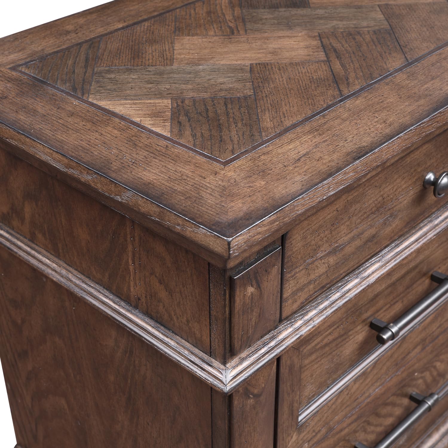 New Classic Furniture Mar Vista Nightstand - Solid Walnut Wood Bedside Table for Bedroom, Living Room & Guest Room | Stylish Storage with Drawer & Shelf