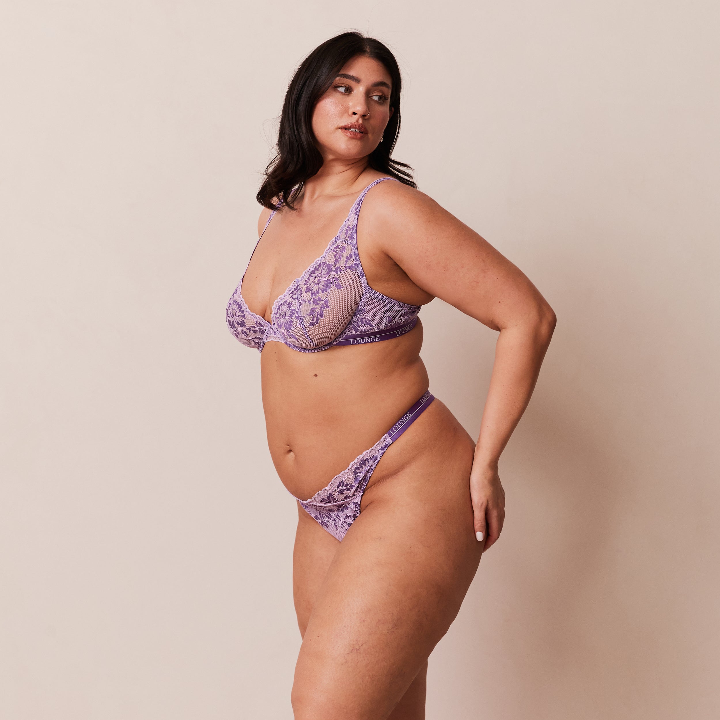 Luxury Balcony Bra Purple - Comfortable & Sexy Lingerie for Women - Perfect for Date Night, Boudoir & Everyday Wear