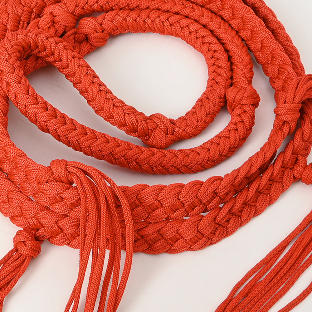 8 ft Hilason Western Horse Nylon Rope with Fringes & Snap - Black - Durable Training Lead for Horses, Ranch Work & Trail Riding