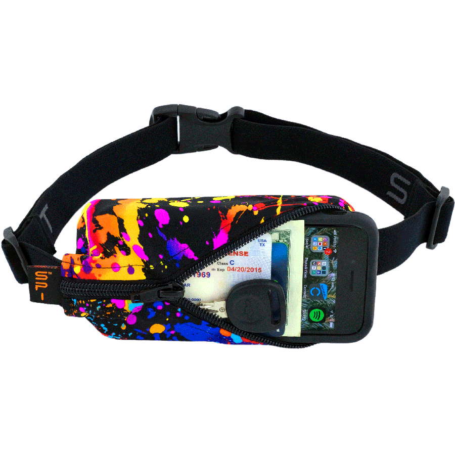 Large Pocket Spibelt - Adjustable Running Belt with Zipper Pouch for Phone, Keys & Essentials - Perfect for Jogging, Hiking & Workouts