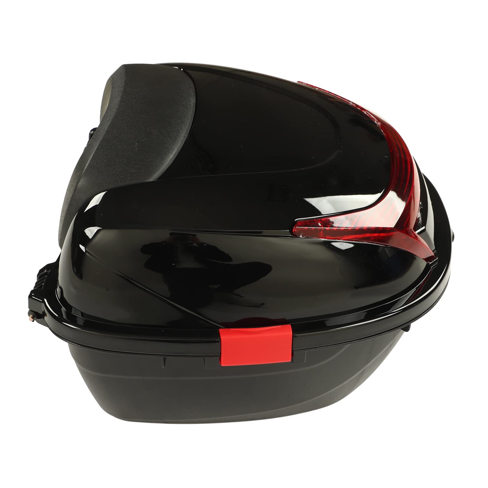Waterproof Lockable Motorcycle Rear Top Box - Large Black Storage Case for Motorbike & Autocycle | Perfect for Commuting, Travel & Secure Gear Storage