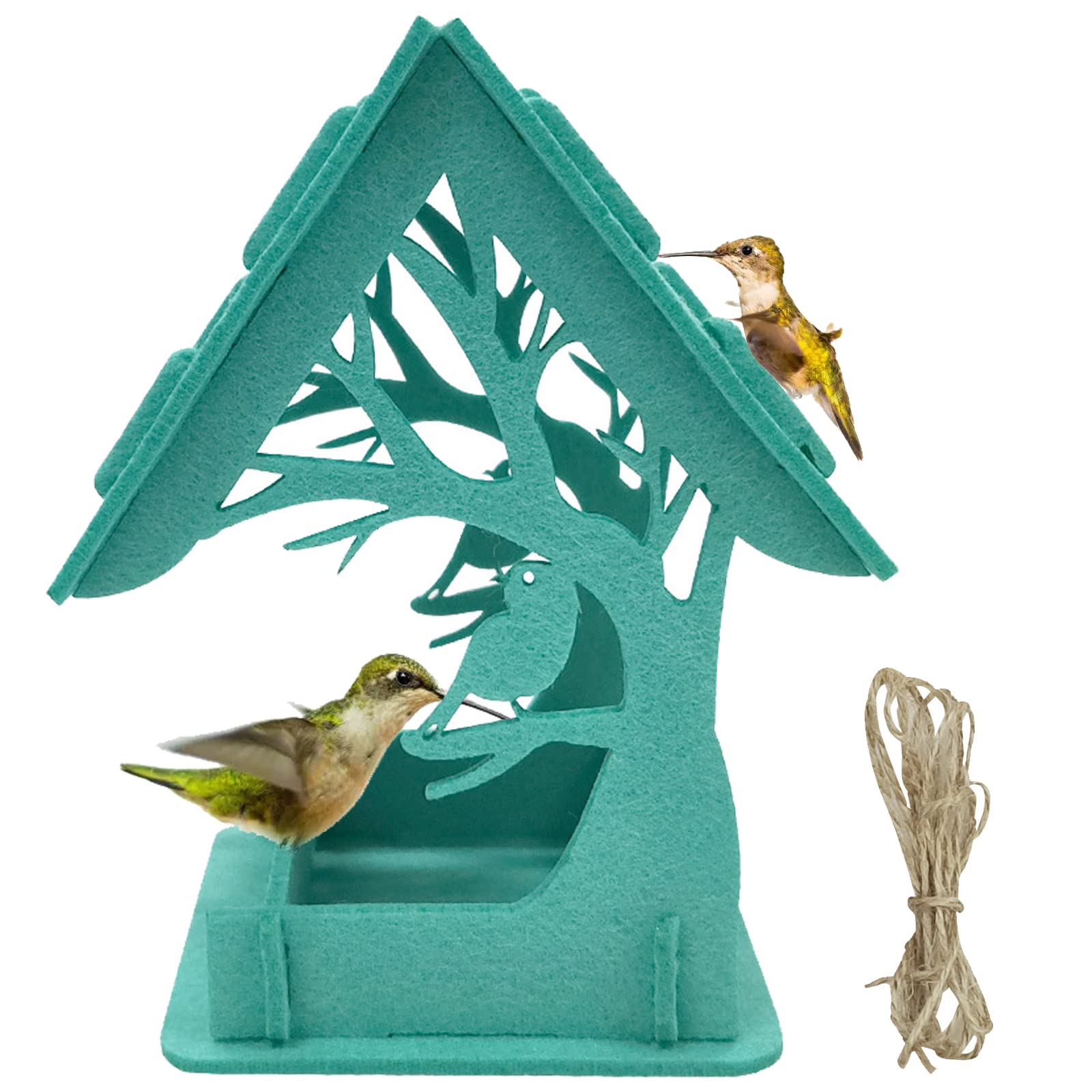 2022 New Hummingbird House - Felt Cloth Birdhouse with Feeder for Hummingbirds & Sparrows | Outdoor Garden Decoration & Bird Watching Accessory