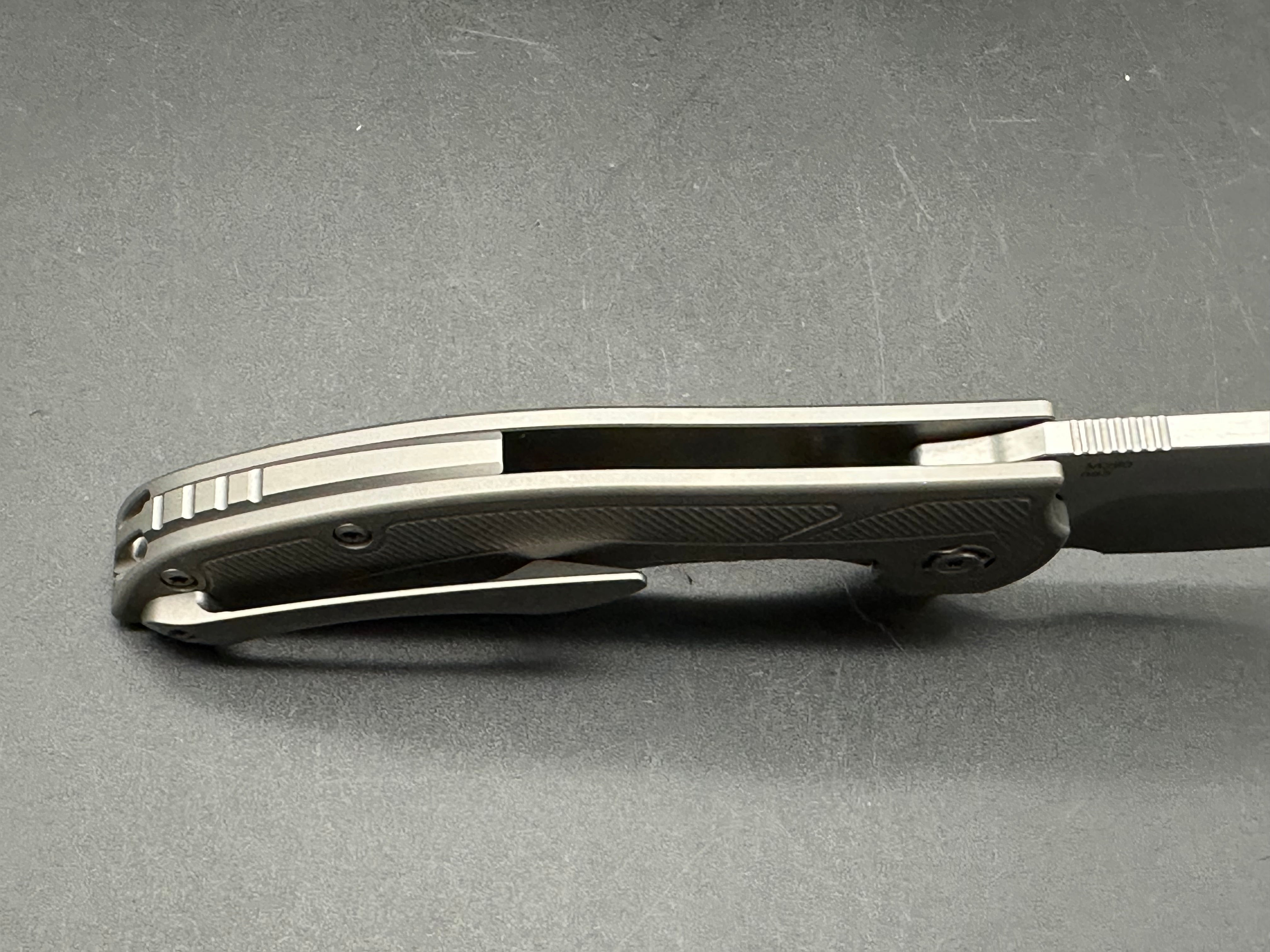 Reate Iron Knife - Titanium Handle with Black Carbon Fiber Inlay, 3.25