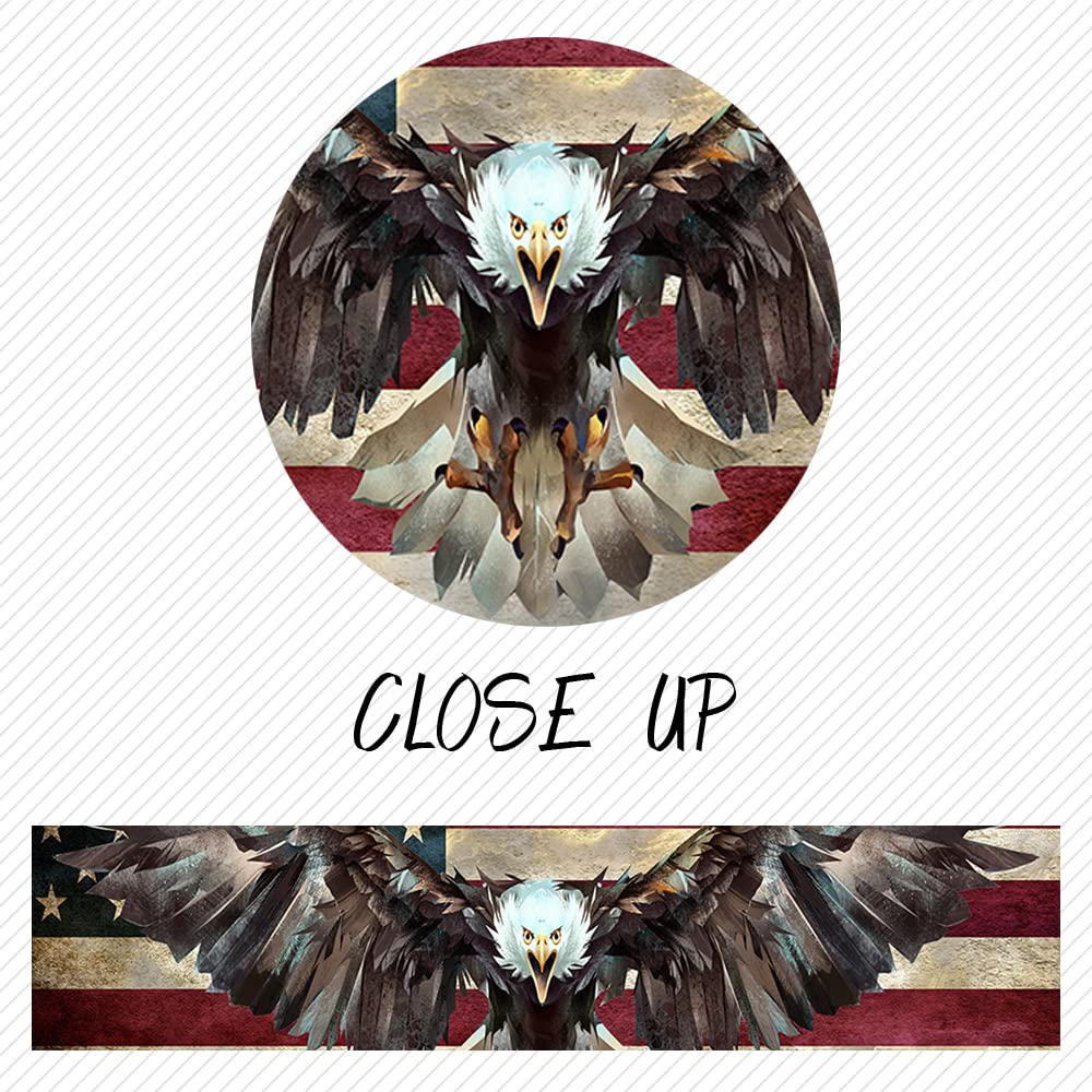 3 Piece American Flag Wall Art Set - Patriotic Wooden Flag Decor for Living Room & Bedroom - Army Military Eagle Wall Hangings - Ready to Hang Home Decor (20''W x 28''H x 3PCS) - Perfect for Veterans Day, Memorial Day & 4th of July Celebrations