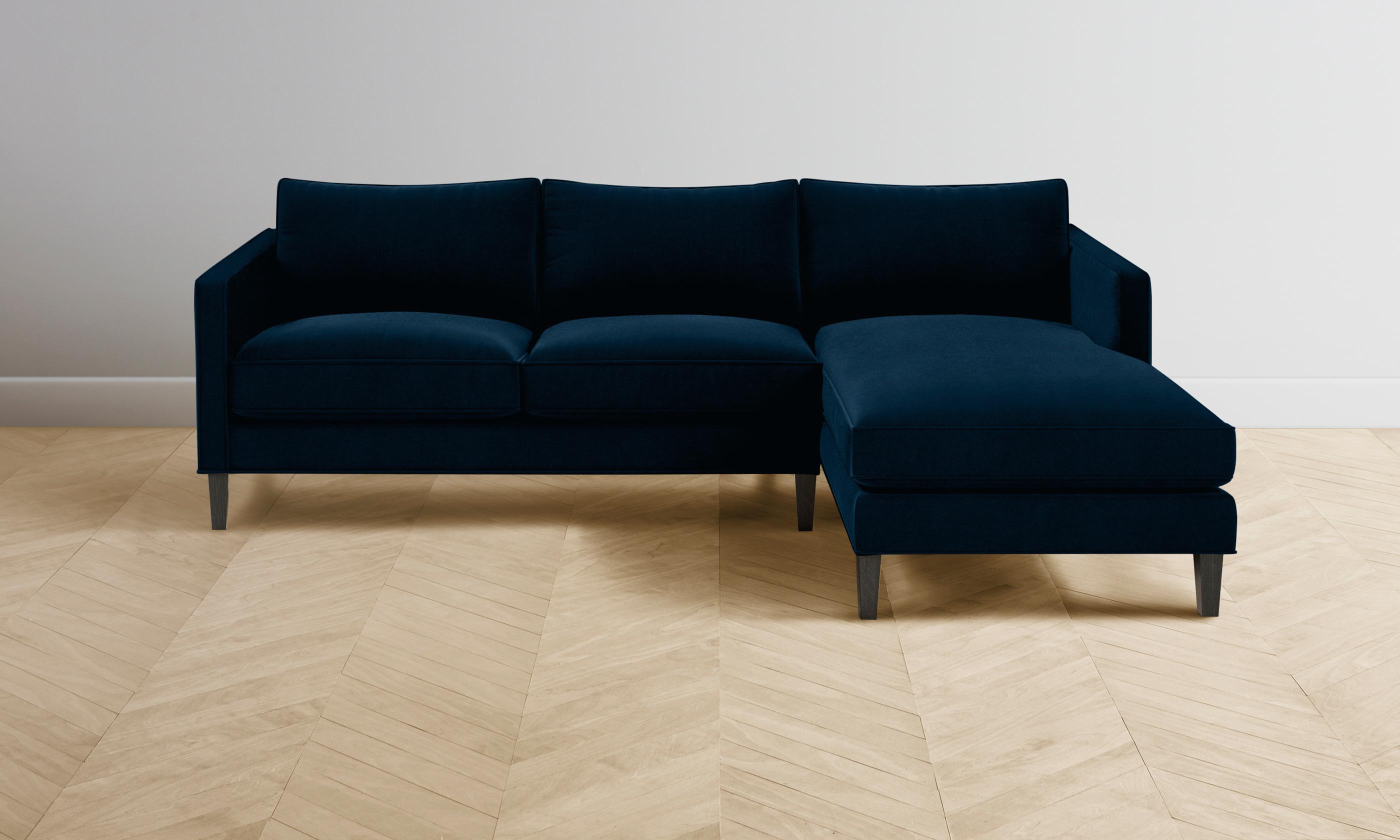 Premium Crosby Sectional Sofa - Luxurious Mohair Upholstery in Admiral Blue | Perfect for Living Room, Lounge & Family Gatherings