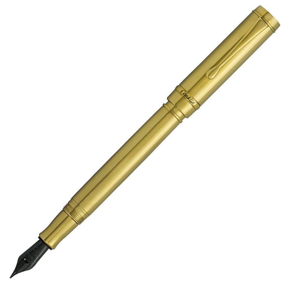 Conklin Duragraph Metal Fountain Pen with PVD Gold Finish - Premium Writing Instrument for Calligraphy, Note Taking & Gift Giving