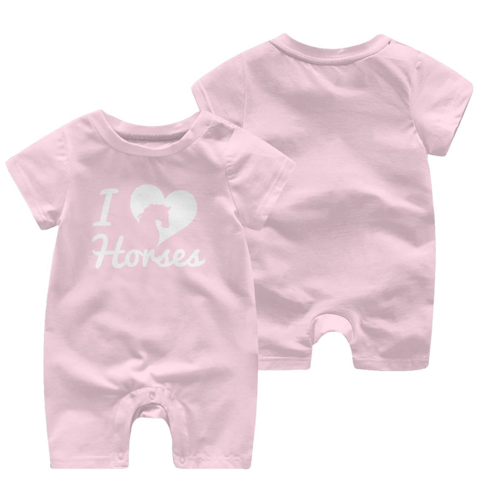 Cute Horse Print Baby Romper Jumpsuit - Short Sleeve Bodysuit for Newborn Girls & Boys | Perfect for Playtime, Photo Shoots & Daily Outfits