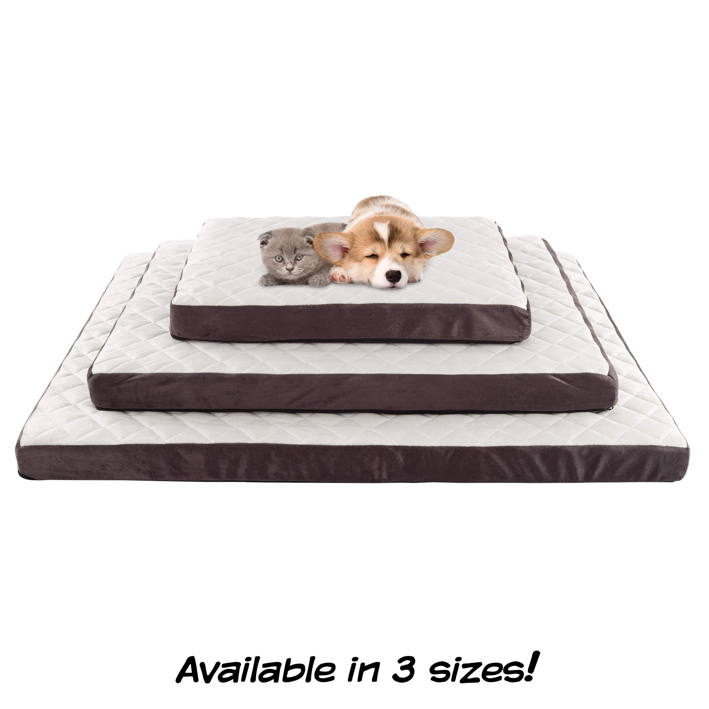 Premium Orthopedic Dog Bed for Large Dogs - Egg Crate Design with Bamboo Charcoal Memory Foam & Soft Plush Cover - 44